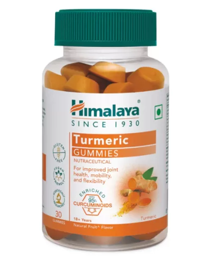 Himalaya Turmeric Gummies 30 Turmeric extract with 95% curcuminoids Daily dose of Curcumin for joint/antioxidant/healthy inflammatory response support. Himalaya Turmeric Gummies are a convenient and enjoyable way of getting the daily dose of Curcumin for joint/antioxidant/healthy inflammatory response support. Himalaya Turmeric Gummies have no preservatives, artificial flavors or colors. Himalaya Turmeric Gummies are 100% vegetarian, vegan, preservative free, GMO free, and free from gluten, gelatin, wheat, soy, corn, and dairy.