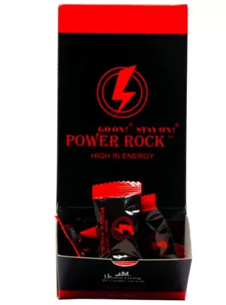 Power Rock Candy Go On! Stay On ! 50 sweets per box 4g per sweet 1-2 hour release time (1-2 hours after consumption the user is ready for action) Improves Satisfaction Enhances Stimulation Improves Energy Levels Reduces Tiredness/Fatigue Increases Vigor Enhances Sexual Performance Improves Blood Circulation